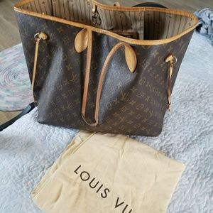 Authentic Monogram Louis Vuitton Neverfull Bag GM